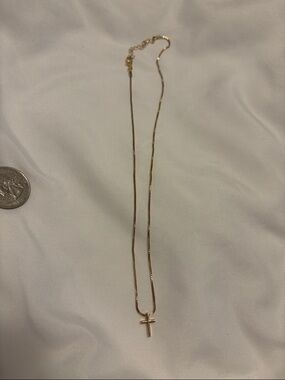 Gold Cross Pendant Necklace - Women Jewelry